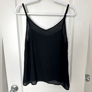 Black Cami w/ Adjustable Straps - Size: Medium